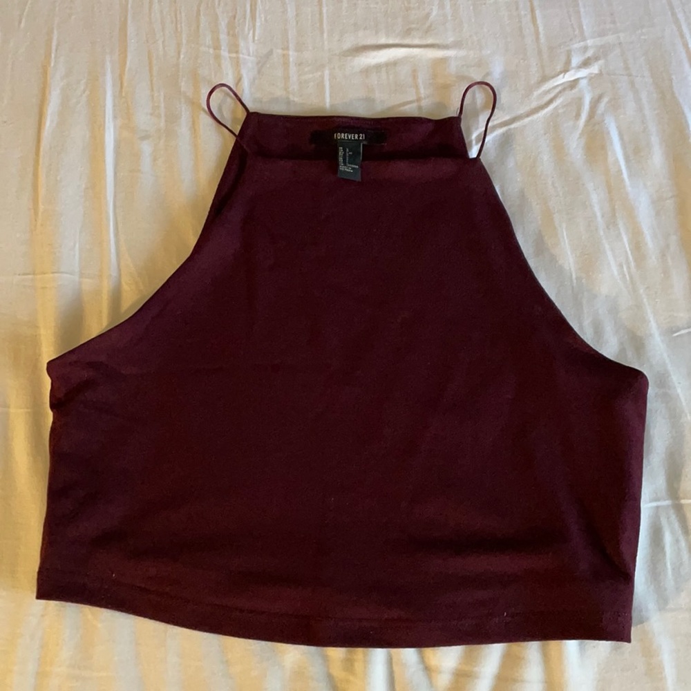 Maroon cropped tank